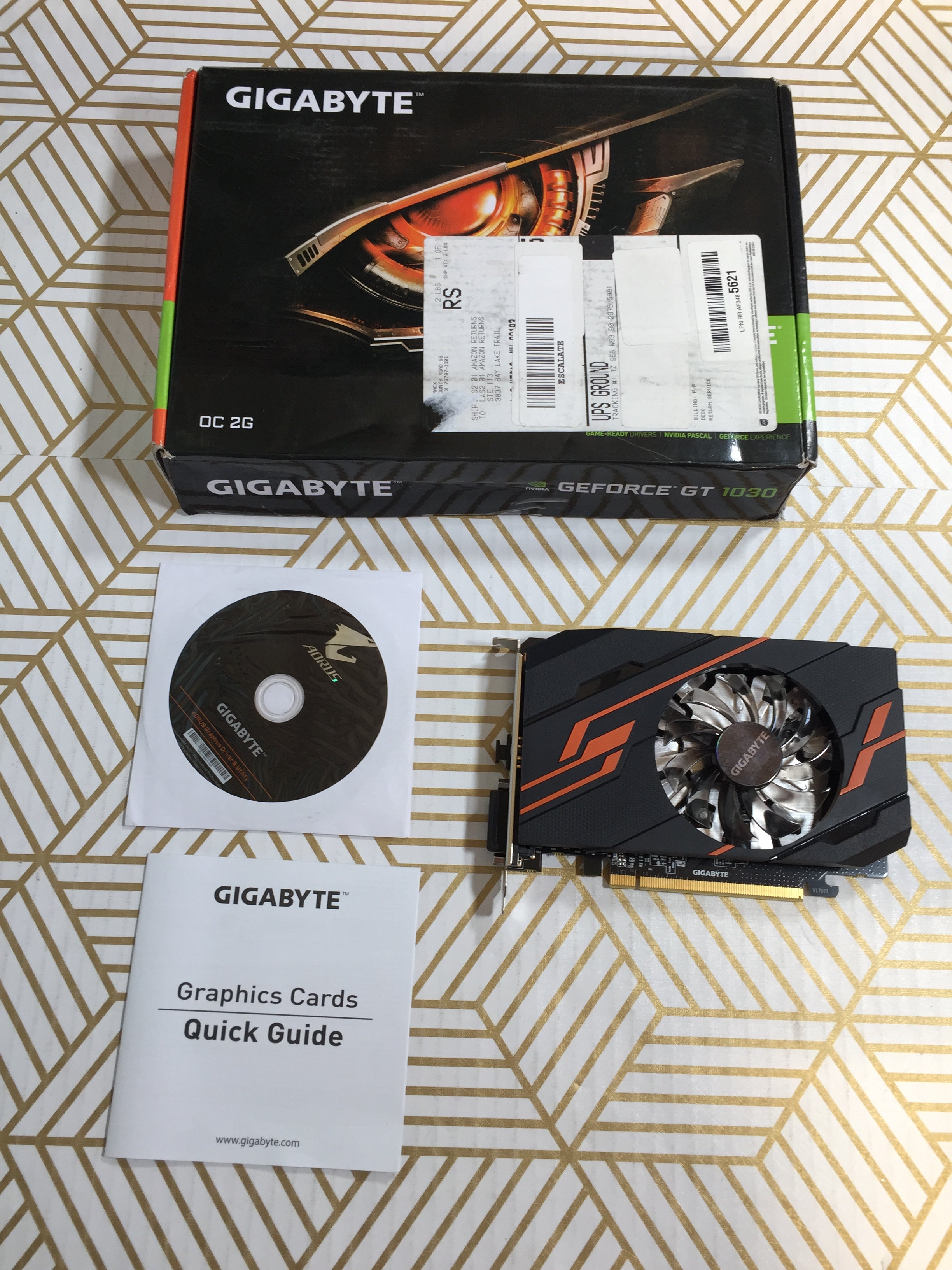 Gigabyte GV-N1030OC-2GI Nvidia GeForce GT 1030 OC 2G Graphics Card (7737318015214)